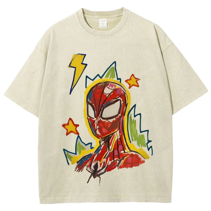 Spider Man Unisex Vintage Washed Tee