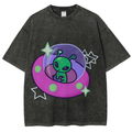 Aliens Piloting Spaceships Unisex Vintage Washed Tee