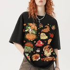 Autumn-Themed Pok¡§|mon Unisex Vintage Washed Tee