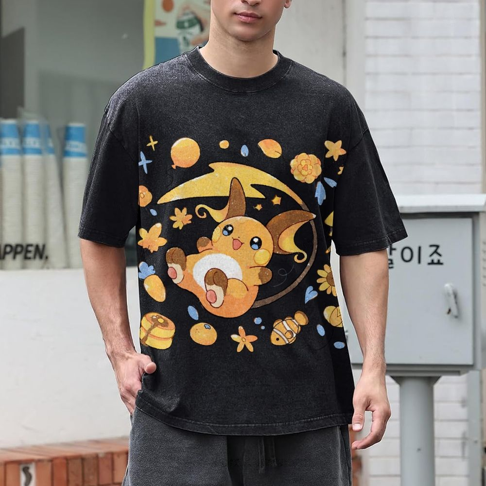 Pokémon Raichu Unisex Vintage Washed Tee