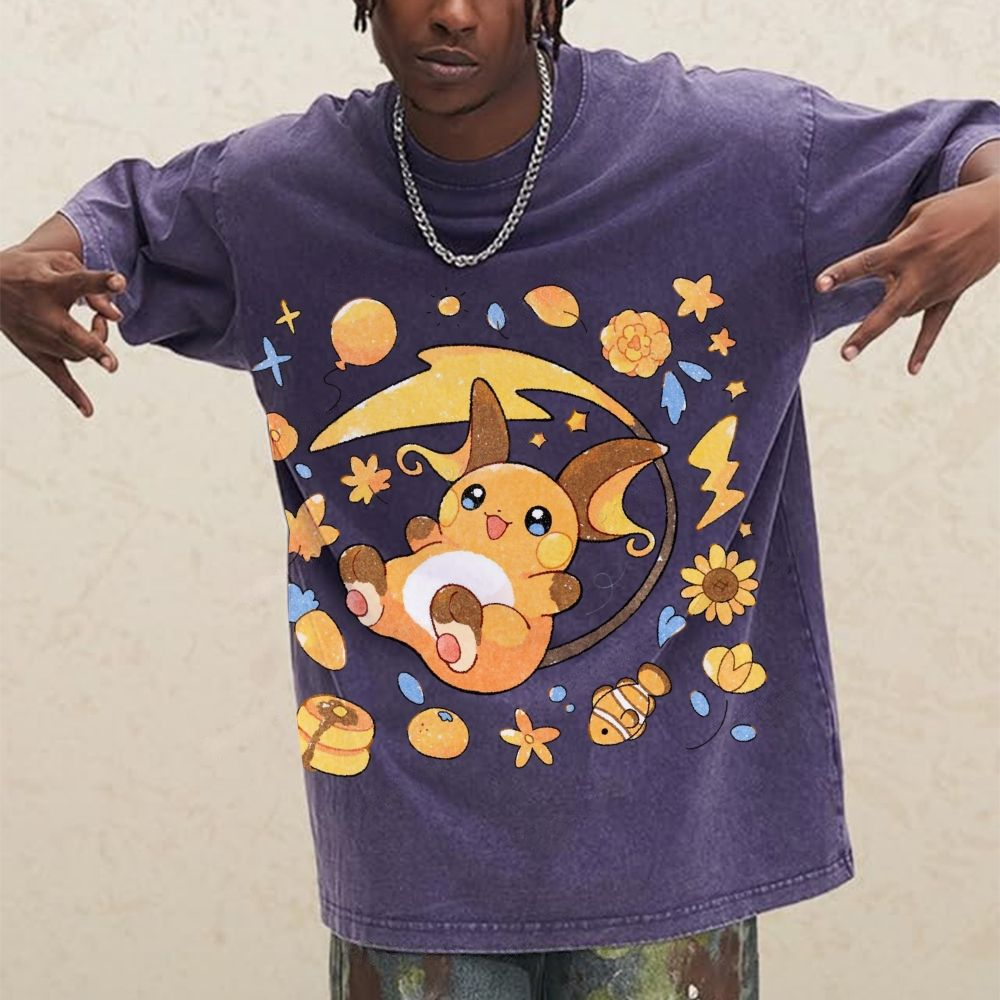 Pokémon Raichu Unisex Vintage Washed Tee