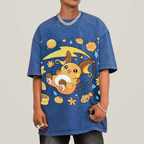 Pok¡§|mon Raichu Unisex Vintage Washed Tee