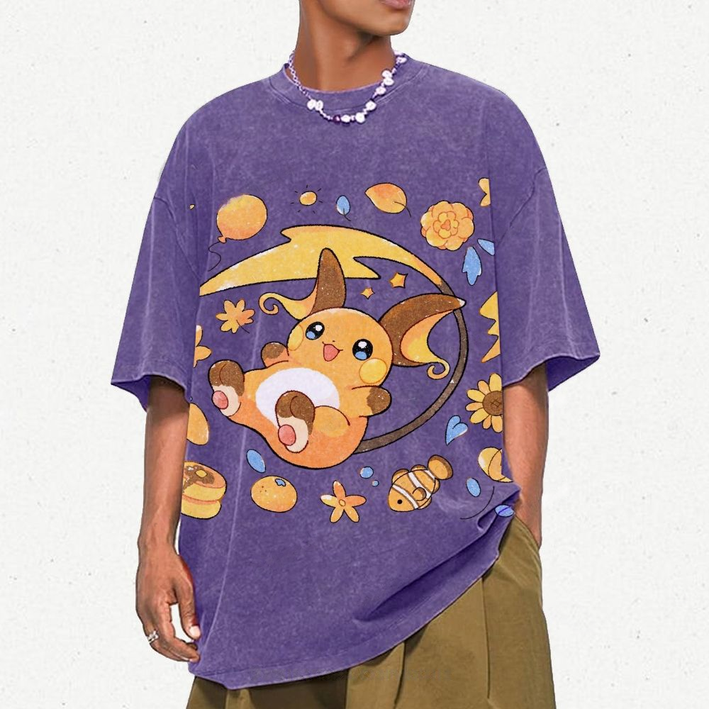 Pokémon Raichu Unisex Vintage Washed Tee