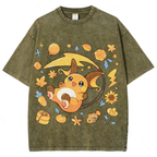 Pok¡§|mon Raichu Unisex Vintage Washed Tee