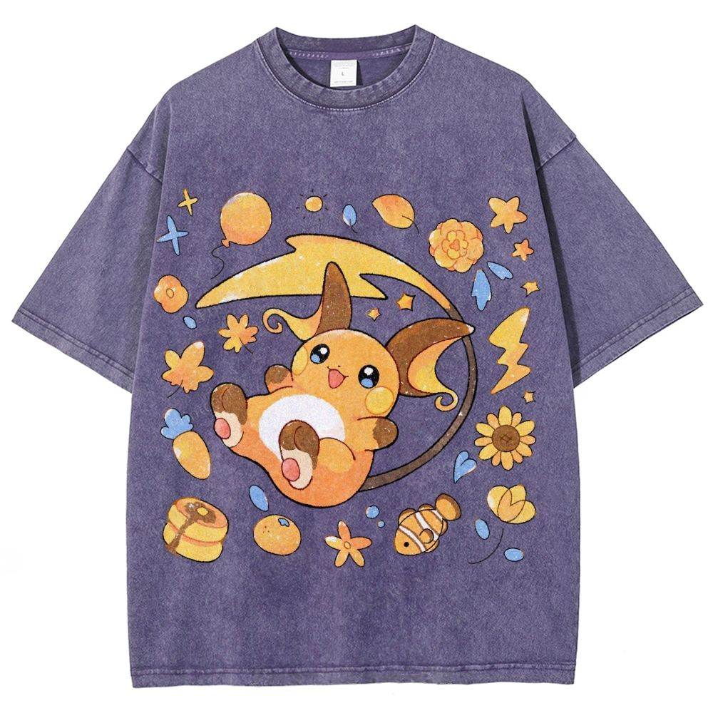 Pokémon Raichu Unisex Vintage Washed Tee
