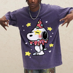 Cute Clown Snoopy Unisex Vintage Washed Tee