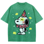 Cute Clown Snoopy Unisex Vintage Washed Tee