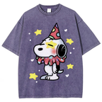 Cute Clown Snoopy Unisex Vintage Washed Tee
