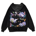 "Breathe In Breathe Out" Opossum Casual Washed Hoodie