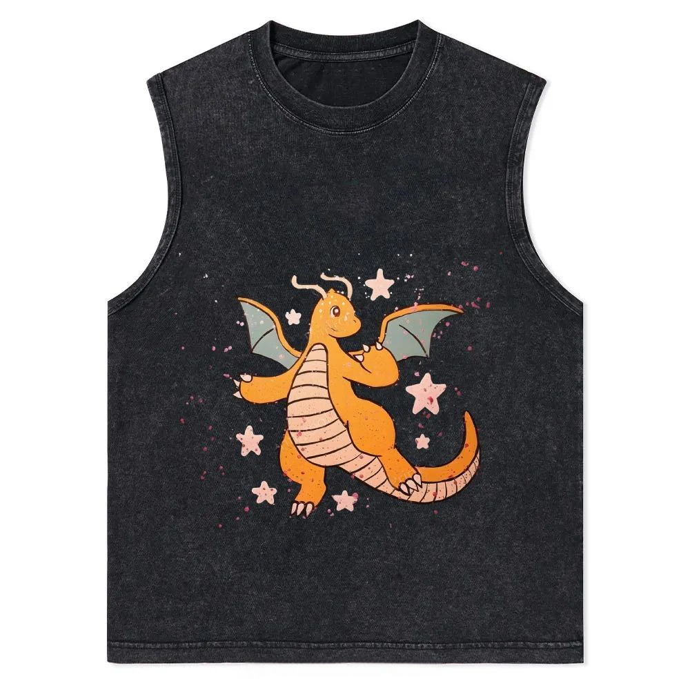 Pokémon Dragonite Unisex Washed Tank Top