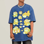 Cute Psyduck Unisex Vintage Washed Tee