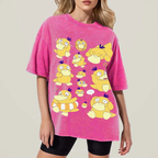 Cute Psyduck Unisex Vintage Washed Tee