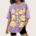 Cute Psyduck Unisex Vintage Washed Tee