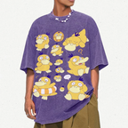 Cute Psyduck Unisex Vintage Washed Tee