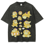 Cute Psyduck Unisex Vintage Washed Tee