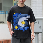 Star Shark Buddy Unisex Vintage Washed Tee