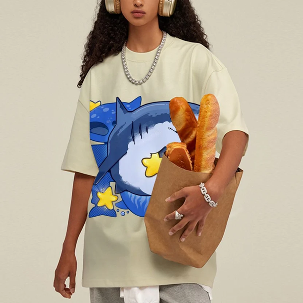 Star Shark Buddy Unisex Vintage Washed Tee