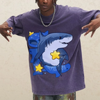 Star Shark Buddy Unisex Vintage Washed Tee