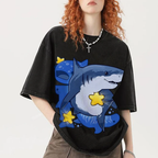 Star Shark Buddy Unisex Vintage Washed Tee