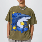 Star Shark Buddy Unisex Vintage Washed Tee