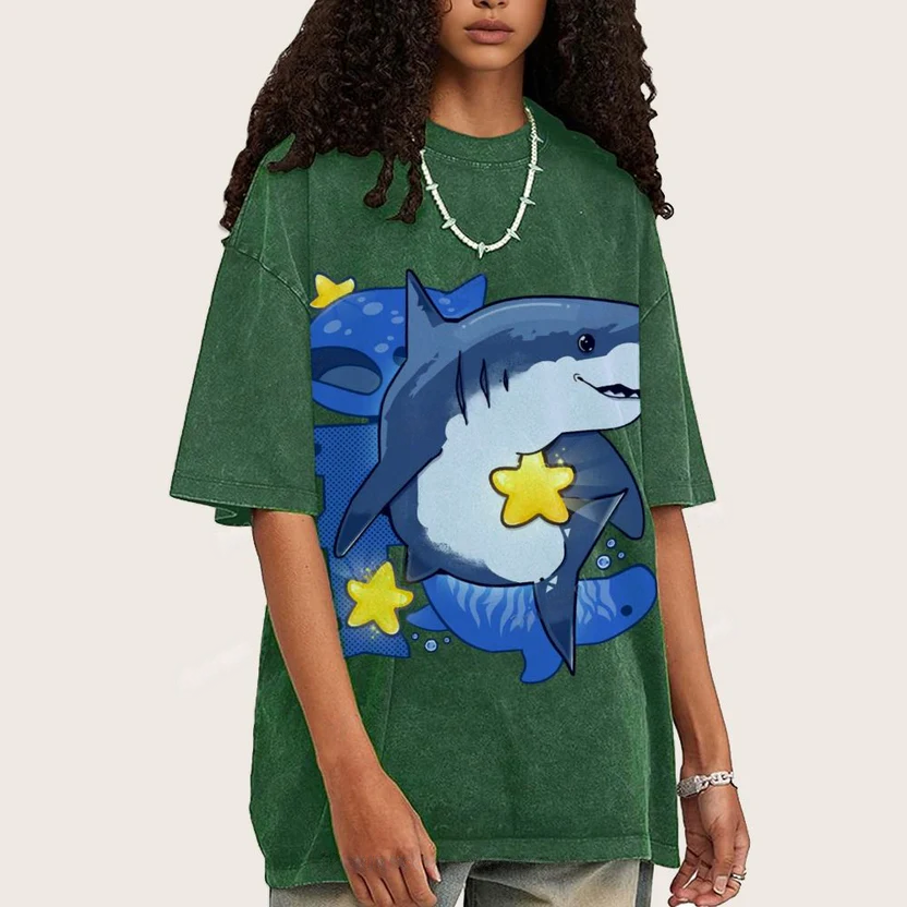 Star Shark Buddy Unisex Vintage Washed Tee