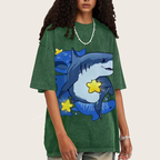 Star Shark Buddy Unisex Vintage Washed Tee
