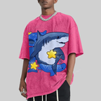 Star Shark Buddy Unisex Vintage Washed Tee