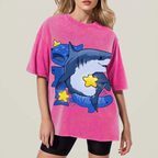 Star Shark Buddy Unisex Vintage Washed Tee