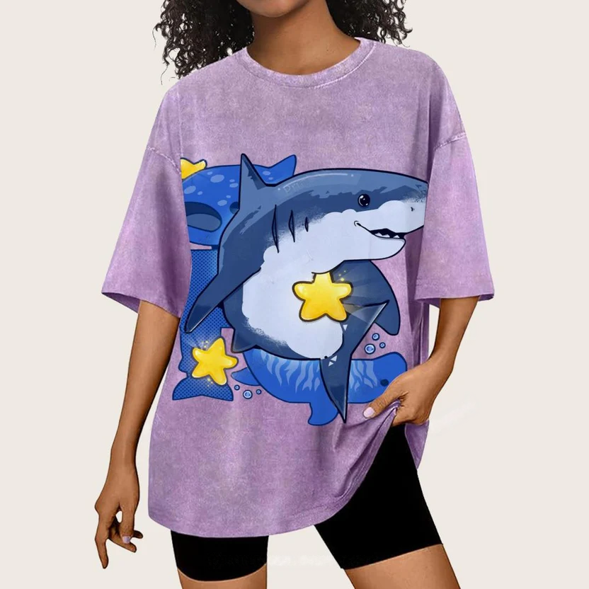 Star Shark Buddy Unisex Vintage Washed Tee