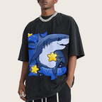 Star Shark Buddy Unisex Vintage Washed Tee