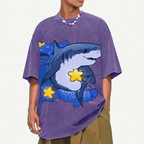 Star Shark Buddy Unisex Vintage Washed Tee