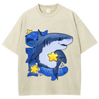 Star Shark Buddy Unisex Vintage Washed Tee