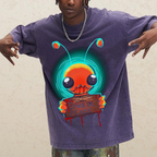 Alien Hominid Unisex Vintage Washed Tee