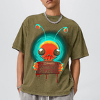 Alien Hominid Unisex Vintage Washed Tee