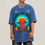 Alien Hominid Unisex Vintage Washed Tee