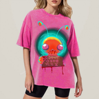 Alien Hominid Unisex Vintage Washed Tee