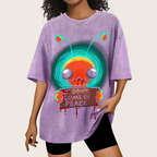 Alien Hominid Unisex Vintage Washed Tee