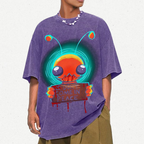 Alien Hominid Unisex Vintage Washed Tee