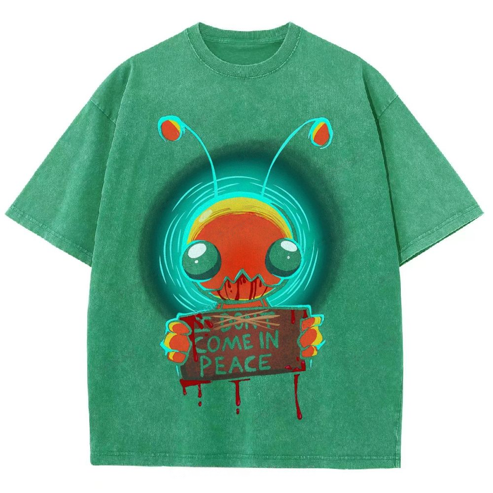 Alien Hominid Unisex Vintage Washed Tee