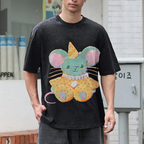 Circus Mouse Unisex Vintage Washed Tee