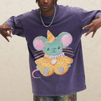 Circus Mouse Unisex Vintage Washed Tee