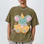 Circus Mouse Unisex Vintage Washed Tee