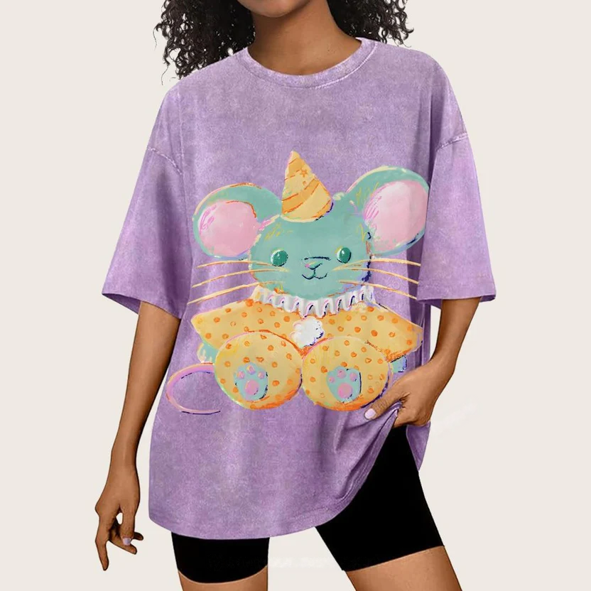 Circus Mouse Unisex Vintage Washed Tee