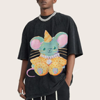 Circus Mouse Unisex Vintage Washed Tee