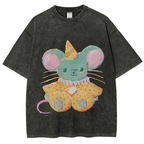 Circus Mouse Unisex Vintage Washed Tee