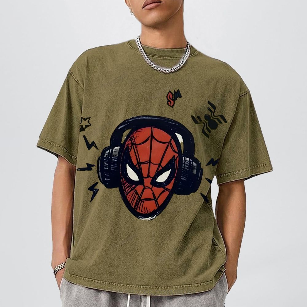 Superhero Spider-Man Unisex Vintage Washed Tee