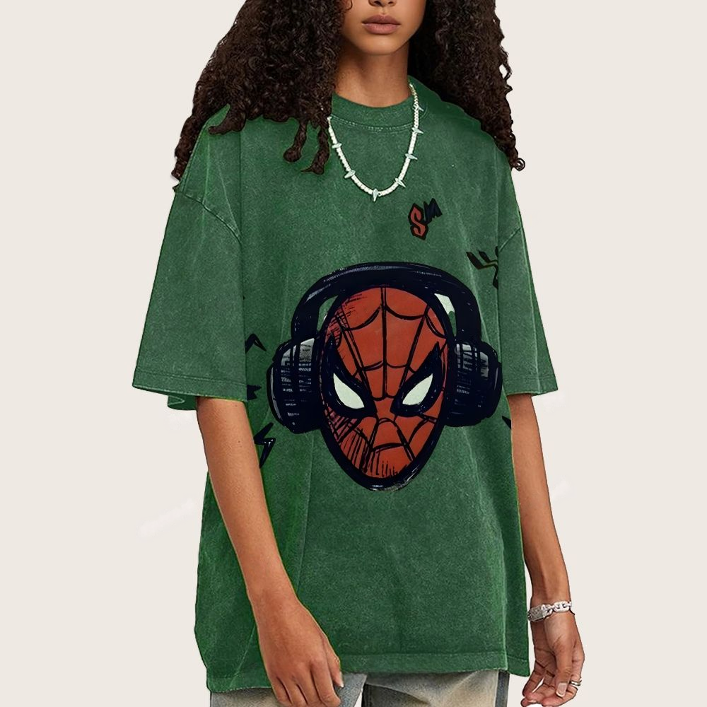 Superhero Spider-Man Unisex Vintage Washed Tee