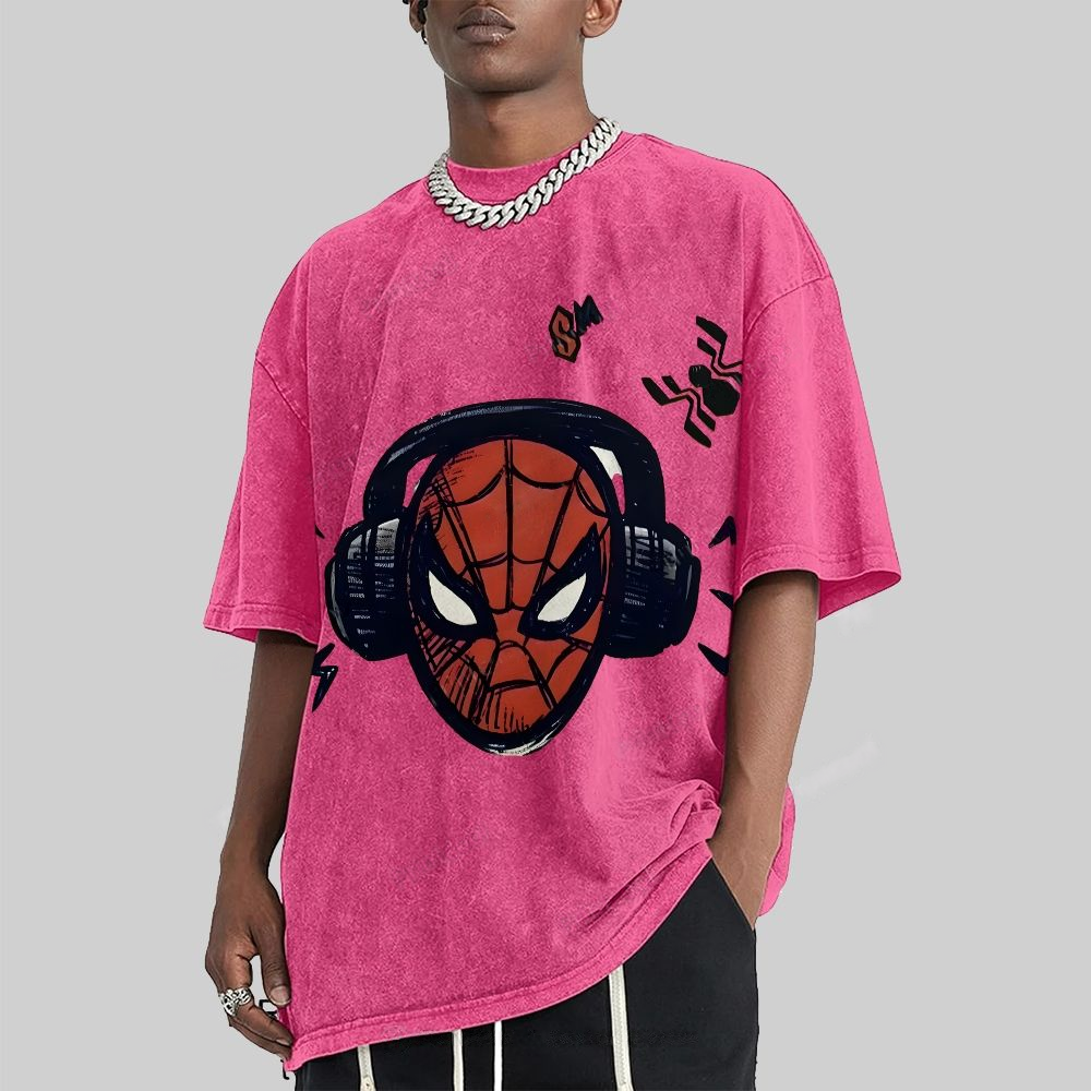Superhero Spider-Man Unisex Vintage Washed Tee