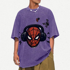 Superhero Spider-Man Unisex Vintage Washed Tee