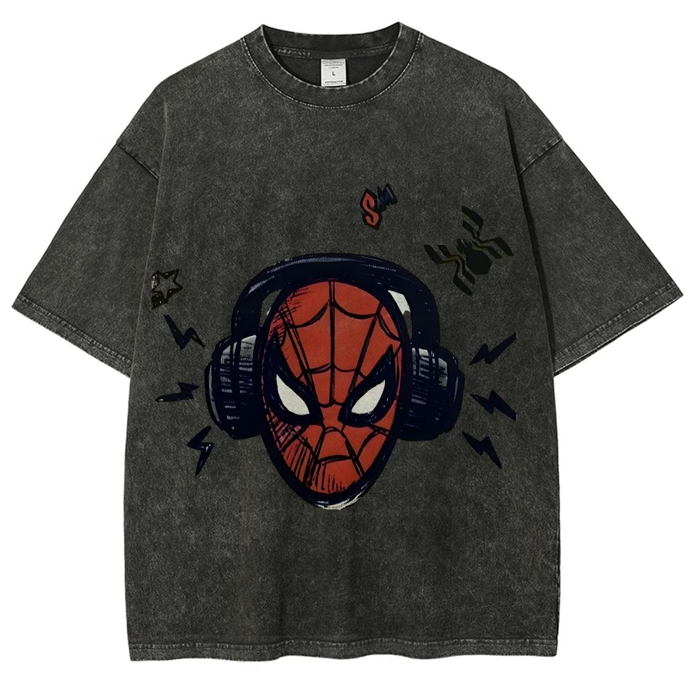 Superhero Spider-Man Unisex Vintage Washed Tee
